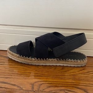 Navy Suede Vince Sandals—Like New!